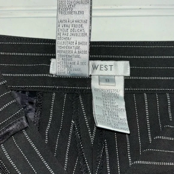 Nine West Women's Size 8 Black & White Pinstripe Pants W-32" Excellent Cond. - Picture 6 of 6